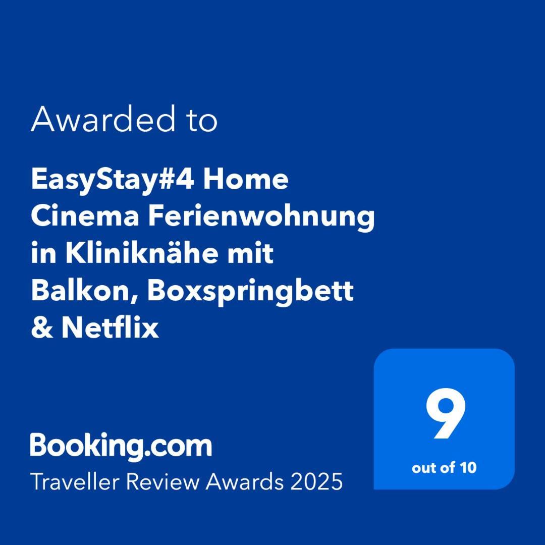 Easystay#4 Home Cinema Ferienwohnung In Kliniknaehe Mit Balkon, Boxspringbett & Netflix باد اوينهاوسن المظهر الخارجي الصورة